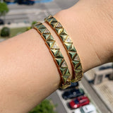 Fashion New Triangle Glossy Zircon Elastic String Bracelet Women's Bracelet