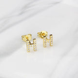 Ins European And American Diamond English Alphabet Letter Earrings
