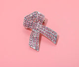 2pc Full Diamond Red Ribbon Alloy Brooch