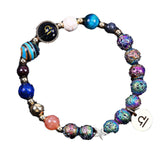 Blue San Colorful Volcanic Rock Twelve Constellations Bracelets