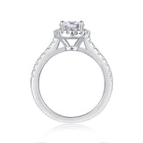 Hug Your Lover With A Large Diamond Ring Luxury Fashion Set With Moissanite Silver Ring