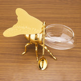 Bee Shaped Honey Jar With Spoon Versatile Novelty Container Condiment Pot For Condiments Oil Kitchen Festive Parties Kitchen Gadgets