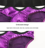 Bronzing Patent Leather Glossy Hollow Stage Performance Briefs
