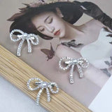Premium And Niche Sparkling Diamond Bow Brooch