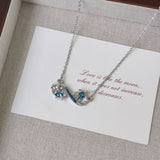 Ocean Style Blue Opal Turtle Pendant Necklace