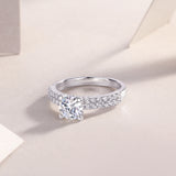Arrange Large Diamond Rings, Wedding Rings, Luxury Fashion Set Moissanite Silver Rings