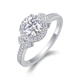 Lighthouse Large Diamond Ring Luxury Fashion Set Moissanite Silver Ring