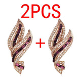 New Xiaoxiangfeng Diamond Studded Leaf Brooch