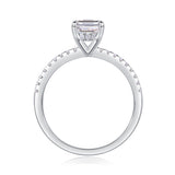 Square Diamond Ring Luxury Fashion Set Moissanite Silver Ring