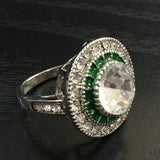 Copper Plate Inlaid Zircon Ring