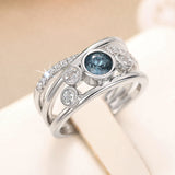 Ring Micro Inlaid Zircon Colorful Ornament