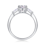 Luxury Fashion Diamond Wedding Ring Classic Set With Moissanite Silver Ring